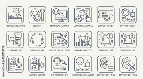 Business icons for customer service.
