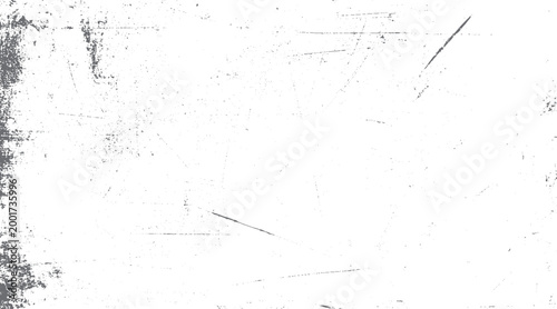 Distressed grunge texture with scratches and speckles on a white background