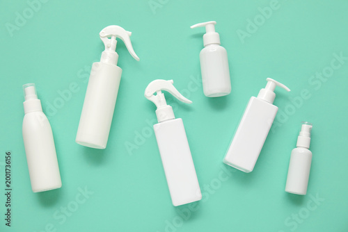 Composition with bottles of...