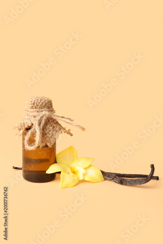 Bottle of vanilla extract, ...