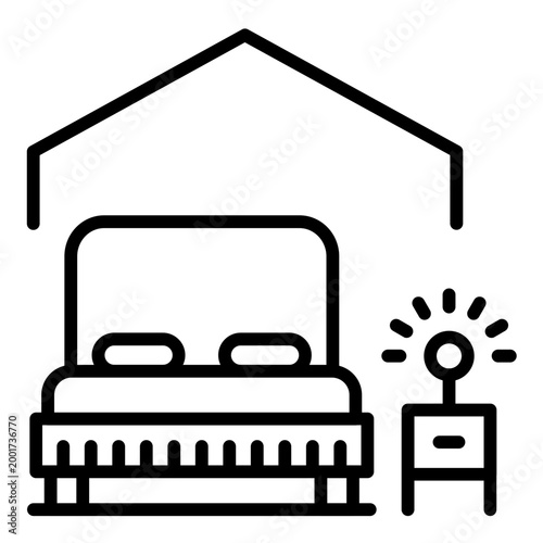 Tableau sur toile Free Hotel Room Icon