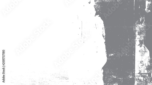 Distressed grey and white textured background with abstract shapes and scattered dots