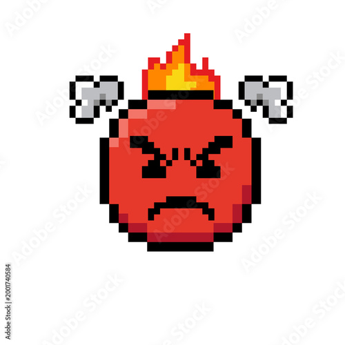 Bilde på lerret Emoticon PNG images, smiley emoticons, happy emoticons, angry emoticons, pixel art emoticons, expressions