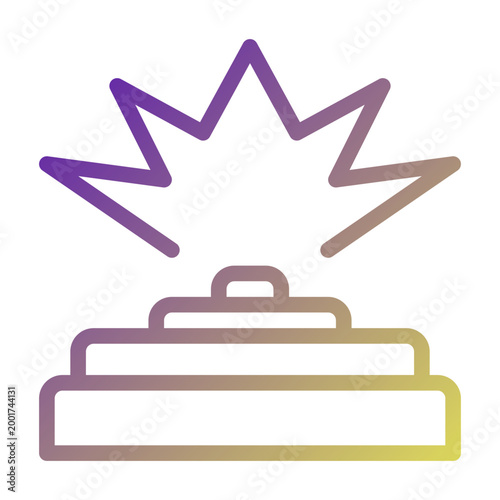 Land Mine icon illustration. This is a vector single icon with a line gradient style. It is suitable for various purposes, including website design, mobile app design, and logo design.