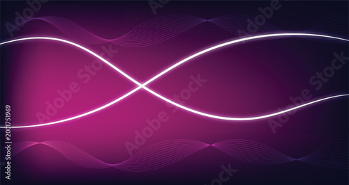 Neon Wave Abstract Background Design