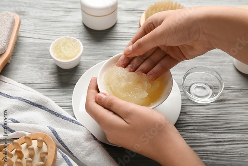 Female hands with bowl of b...