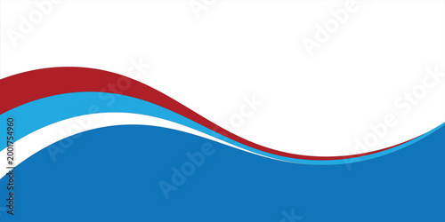 Free Download Red White Blue Abstract Wave Background with Flowing Curves, - GFXLoad
