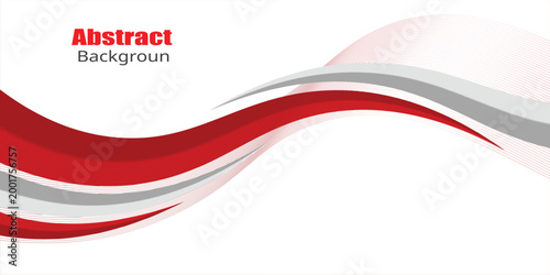 Dynamic Red Abstract Wave Background with Flowing Lines,