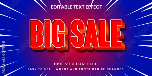 Big Sale Comic Style Red Editable Text Effect
