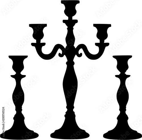 This exquisite ornate silver dining candelabra exudes elegance and sophistication in any setting