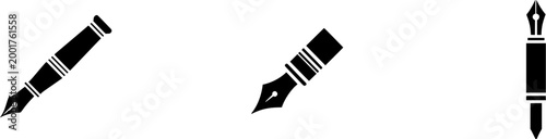 A pristine silver fountain pen nib exudes elegance in a minimalist setting, symbolizing timeless craftsmanship and precision