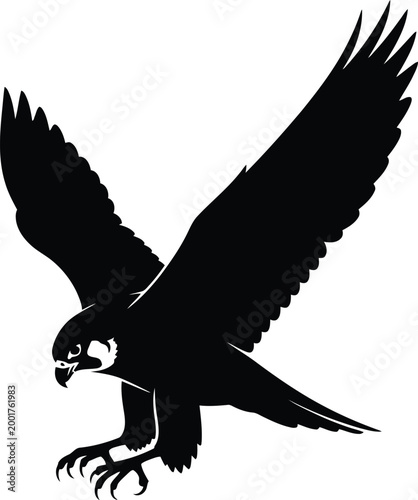 Majestic eagle silhouette in flight a powerful and striking image