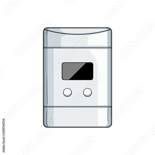 Fotografía Carbon monoxide detector with digital display and alarm, essential home safety d