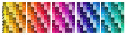 Tableau sur toile Color Swatch book Template Chart for your design
