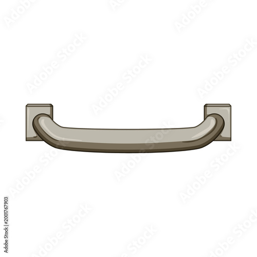 Vászonkép Metallic drawer handle with simple, functional design for cabinets and furniture