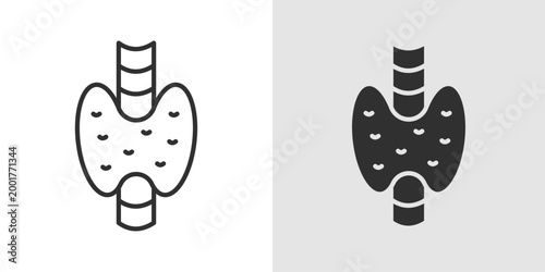 Thyroid Icon representing the thyroid gland, hormone regulation, metabolism control, and endocrine system health.