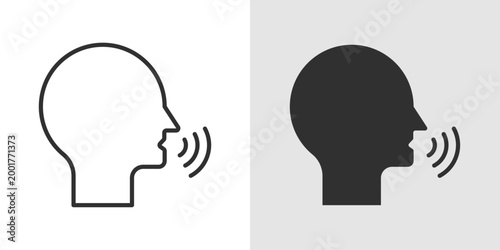 Voice Therapy Icon representing speech therapy, vocal training, and rehabilitation to improve voice quality and communication abilities.