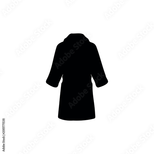 Bathrobe silhouette icon vector illustration.
