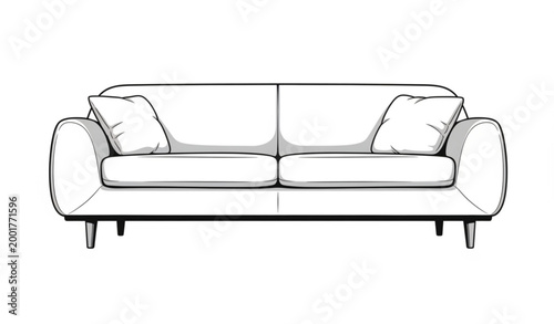 Minimal Sofa Furniture Vector Design