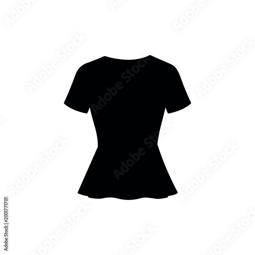 Blouse silhouette icon vector illustration.