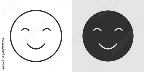 Happiness Icon representing joy, positivity, emotional well-being, and a cheerful state of mind.