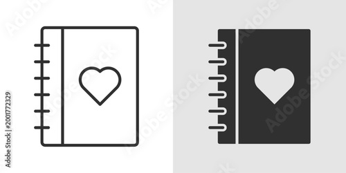 Gratitude Journal Icon representing the practice of writing down things you are thankful for to improve mental well-being, positivity, and mindfulness.