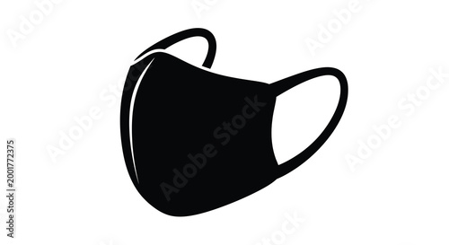 face mask silhouette on white background high quality professional detailed modern elegant stylish clean crisp vibrant colorful digital creative innovative