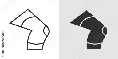 Knee Support Icon representing joint protection, injury prevention, and support for the knee during physical activity or recovery.