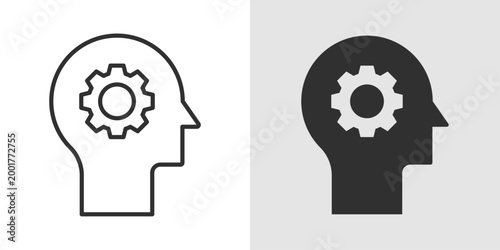Mind Therapy Icon representing psychological support, counseling, emotional healing, and mental health care.