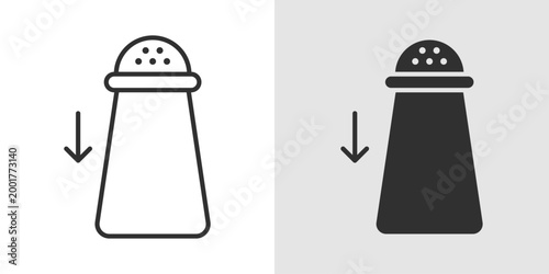 Salt Reduction Icon representing lowering sodium intake, promoting heart health, managing blood pressure, and encouraging healthier dietary choices.