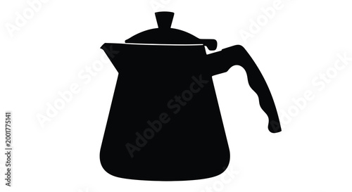 kettle silhouette on white background high quality professional detailed modern elegant stylish clean crisp vibrant colorful digital creative innovative contemporary