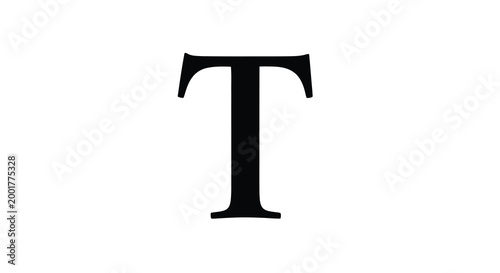 capital letter t in bold black font on white background high quality professional detailed modern elegant stylish clean crisp vibrant