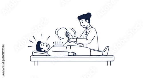 Chiropractic care, spinal adjustment, physiotherapy, healthcare vector illustration