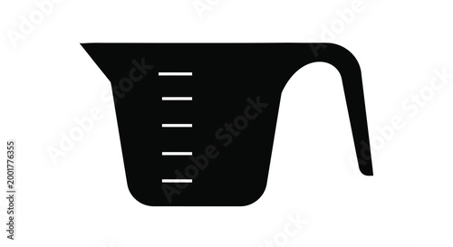 measuring cup silhouette with white background high quality professional detailed modern elegant stylish clean crisp vibrant colorful digital creative innovative