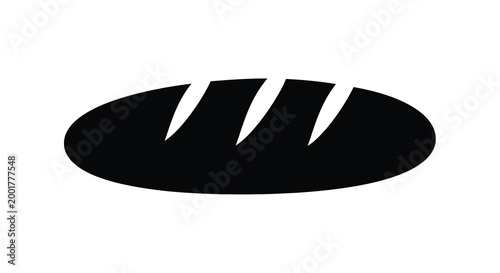 bread silhouette with diagonal cuts on white background high quality professional detailed modern elegant stylish clean crisp vibrant colorful digital