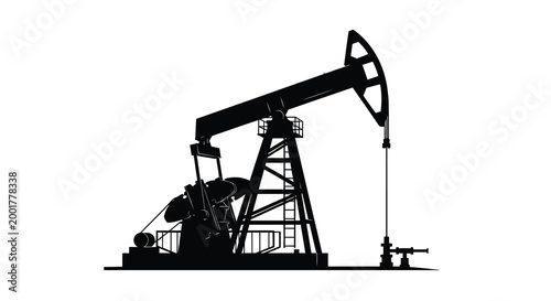 oil pump silhouette on white background high quality professional detailed modern elegant stylish clean crisp vibrant colorful digital creative innovative