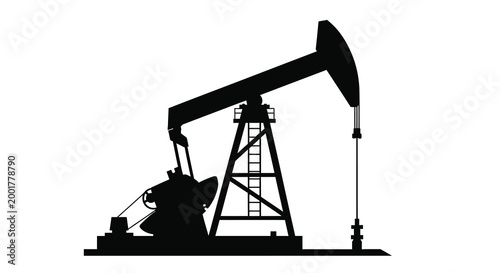 oil pump silhouette on white background high quality professional detailed modern elegant stylish clean crisp vibrant colorful digital creative innovative