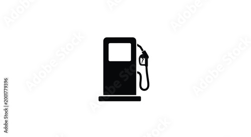 fuel pump icon in black silhouette on white background high quality professional detailed modern elegant stylish clean crisp vibrant colorful