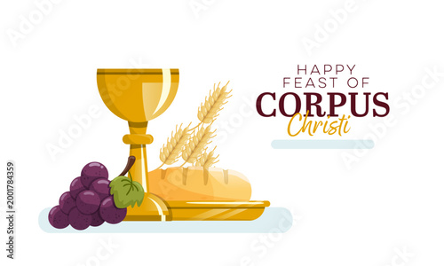 Sacramental wine and bread for holy mass celebration