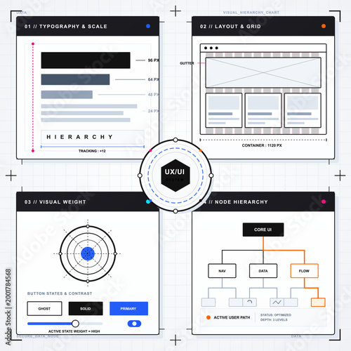 Cuadro en lienzo This design features guidelines for UX and UI