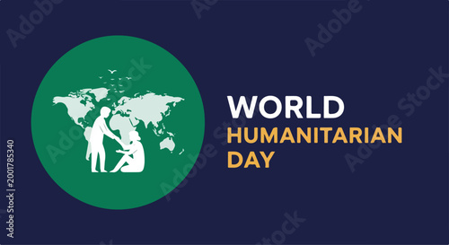 Celebration of World Humanitarian Day with diverse volunteers supporting global aid efforts and humanitarian causes