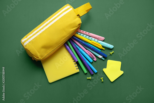 Pencil case with different ...