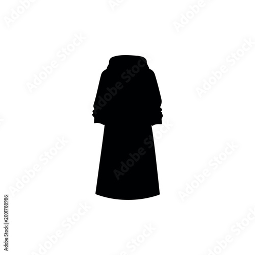 Hoodie silhouette icon vector illustration.