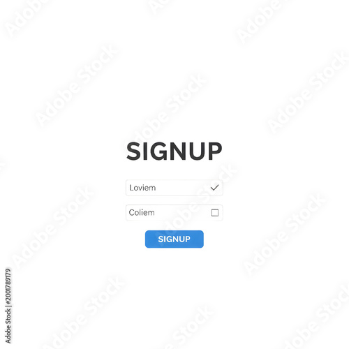 Signup button on a website.