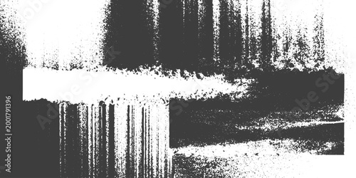 Black and White Abstract Grunge Vector Background with Spray Paint Textures and Drip Effects