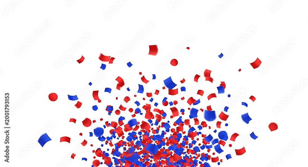 Obraz premium Abstract colorful confetti explosion on white background festive celebration