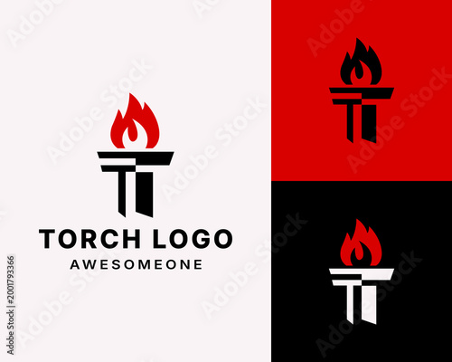 Modern Torch Logo Design logo design vector illustration