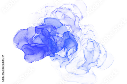 Blue Abstract Liquid Marble Smoke Overlay with Soft Glow Fluid Waves Nebula Ink Effect Transparent Background for  Decorating and Digital Design Assets
