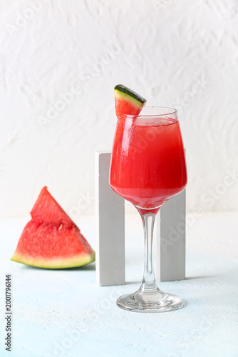Glass of tasty watermelon f...