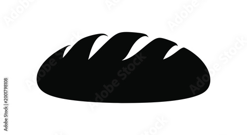 bread silhouette on white background high quality professional